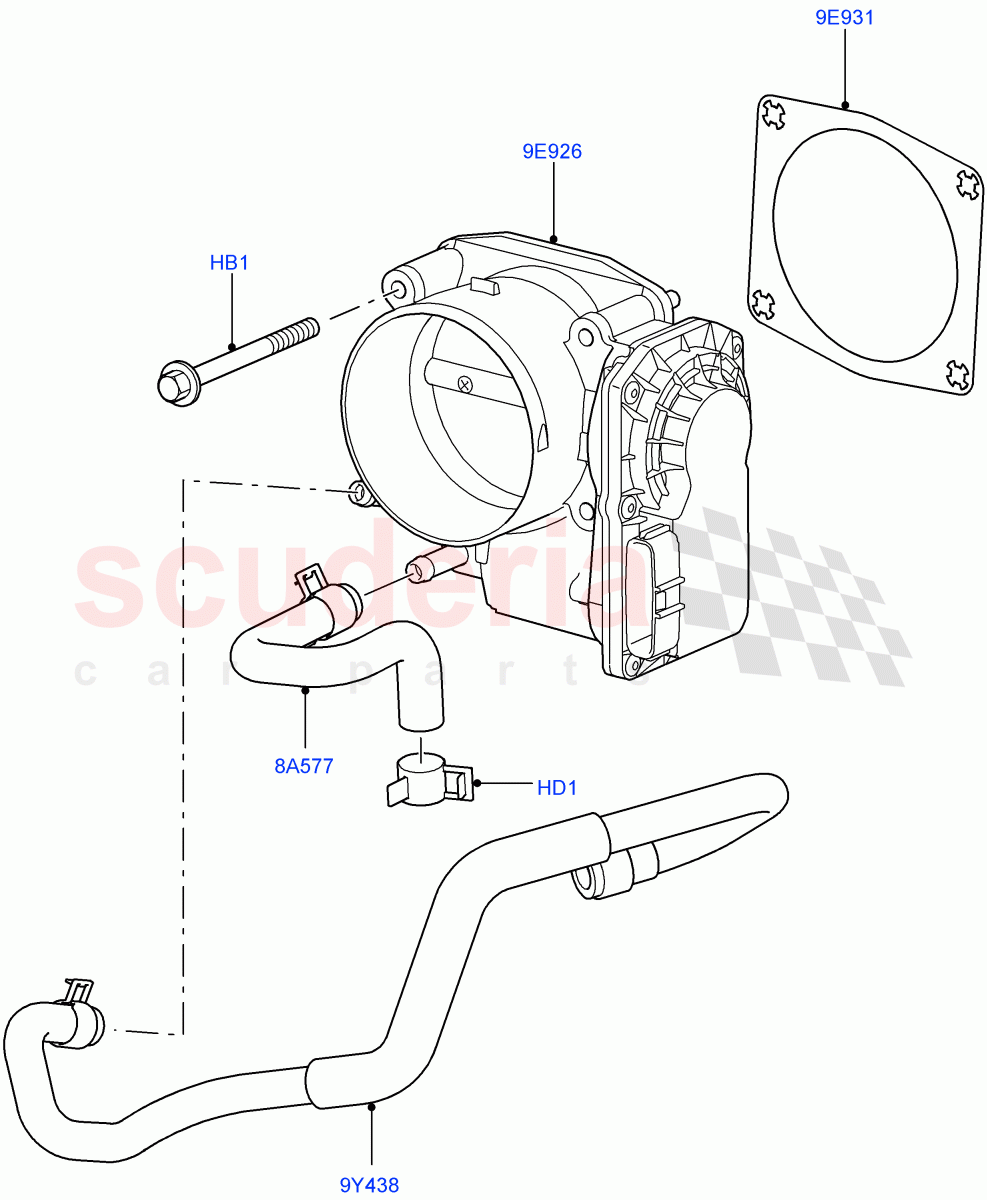 Throttle Housing(AJ Petrol 4.4 V8 EFI (220KW)) of Land Rover Land Rover Range Rover Sport (2005-2009) [4.4 AJ Petrol V8]