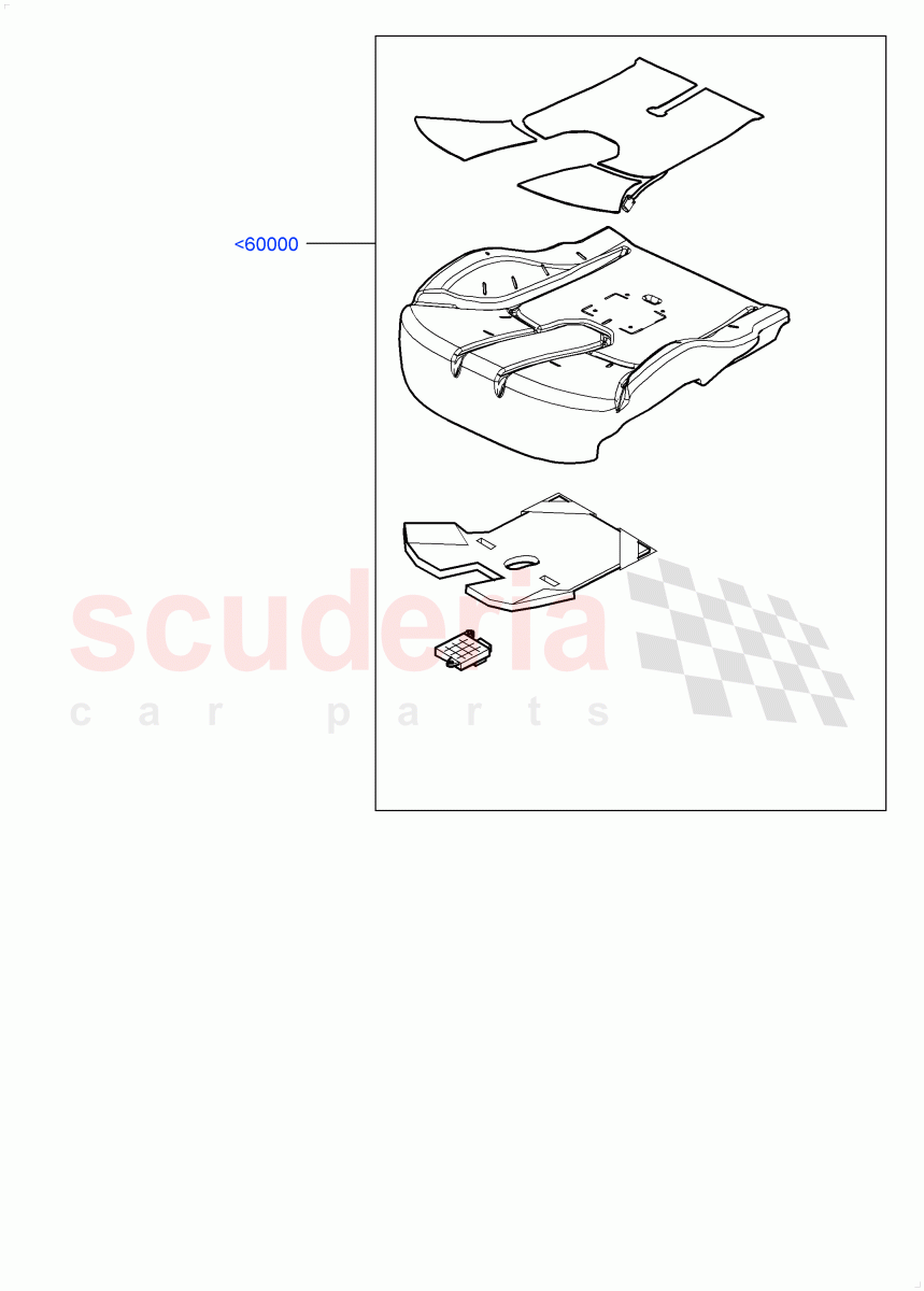 Front Seat Base(Solihull Plant Build, Sensors)((+)"CDN/MEX/USA")((V)FROMHA000001) of Land Rover Land Rover Discovery 5 (2017+) [3.0 DOHC GDI SC V6 Petrol]