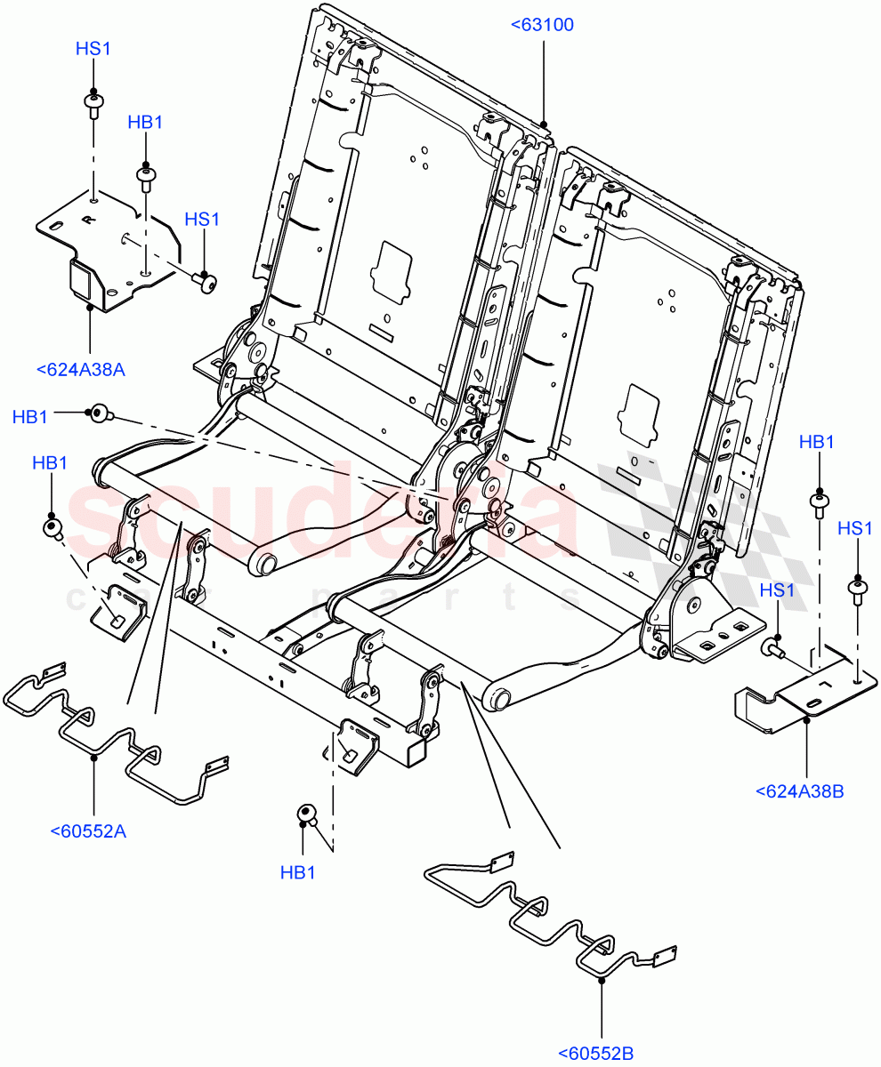 Rear Seat Base(Changsu (China),Third Row Dual Individual Seat,With 3rd Row Double Seat)((V)FROMFG000001) of Land Rover Land Rover Discovery Sport (2015+) [2.0 Turbo Petrol GTDI]