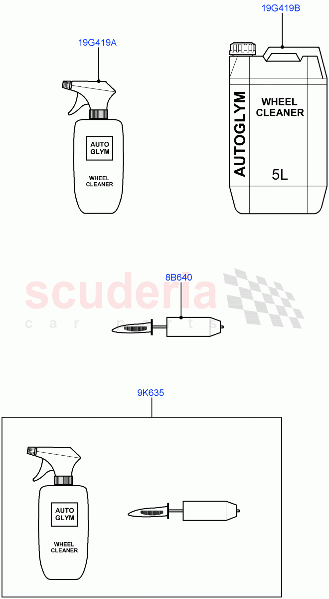 Cleaning Accessories(Exterior, Accessory) of Land Rover Land Rover Range Rover Sport (2014+) [3.0 I6 Turbo Diesel AJ20D6]