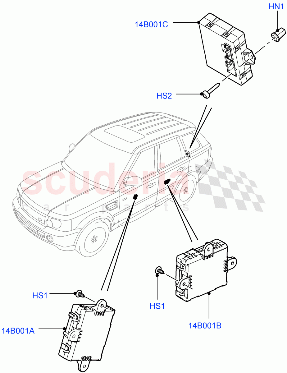 Vehicle Modules And Sensors (Door) ((V) FROMAA000001) of Land Rover Land Rover Range Rover Sport (2010-2013) [3.0 Diesel 24V DOHC TC]