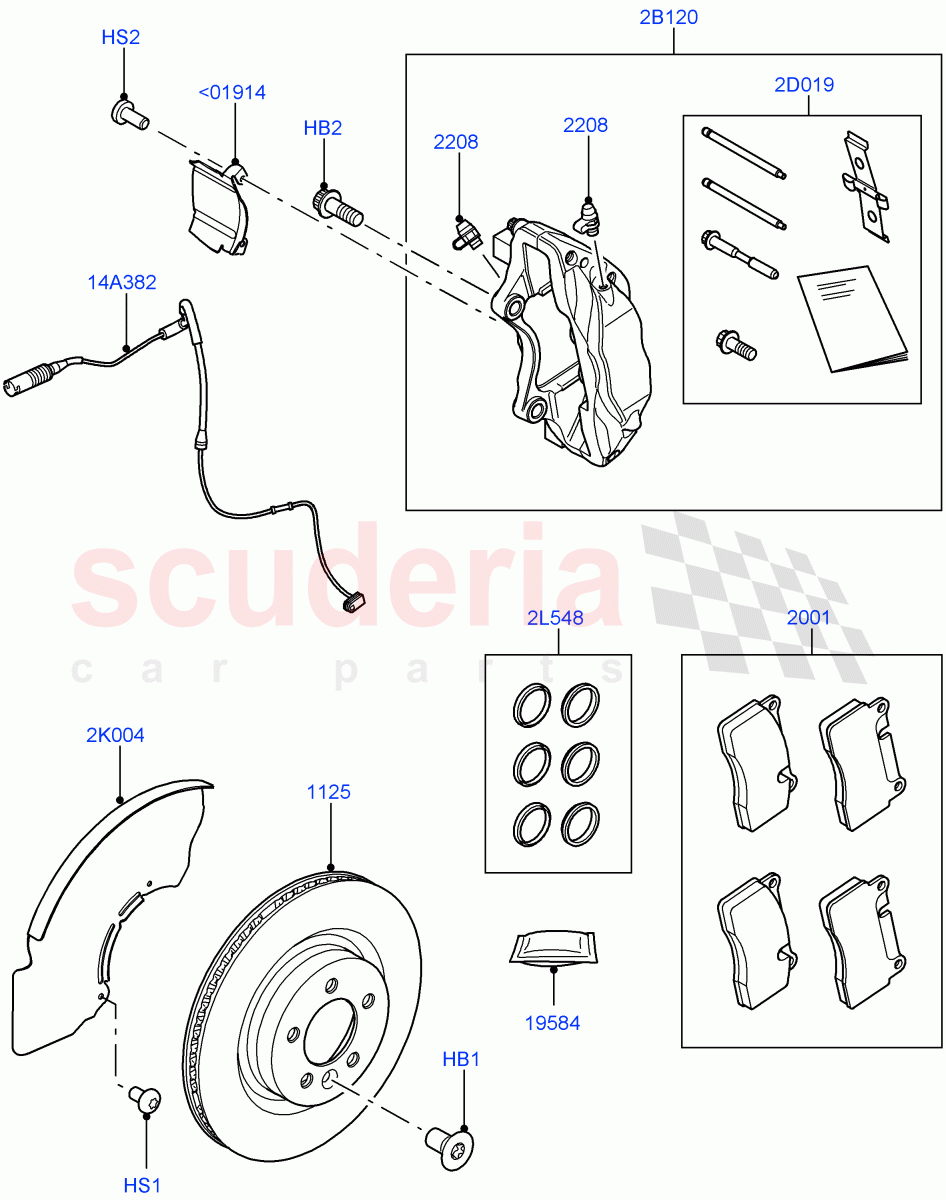 Front Brake Discs And Calipers((V)TODA999999) of Land Rover Land Rover Range Rover (2012-2021) [2.0 Turbo Petrol AJ200P]