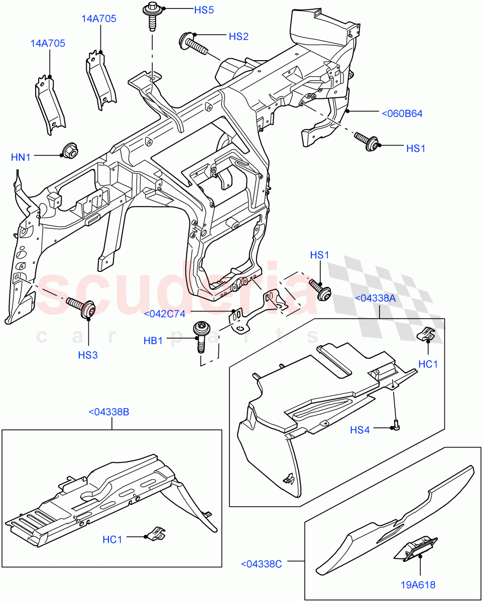 Instrument Panel(Lower)((V)TO9A999999) of Land Rover Land Rover Range Rover Sport (2005-2009) [2.7 Diesel V6]