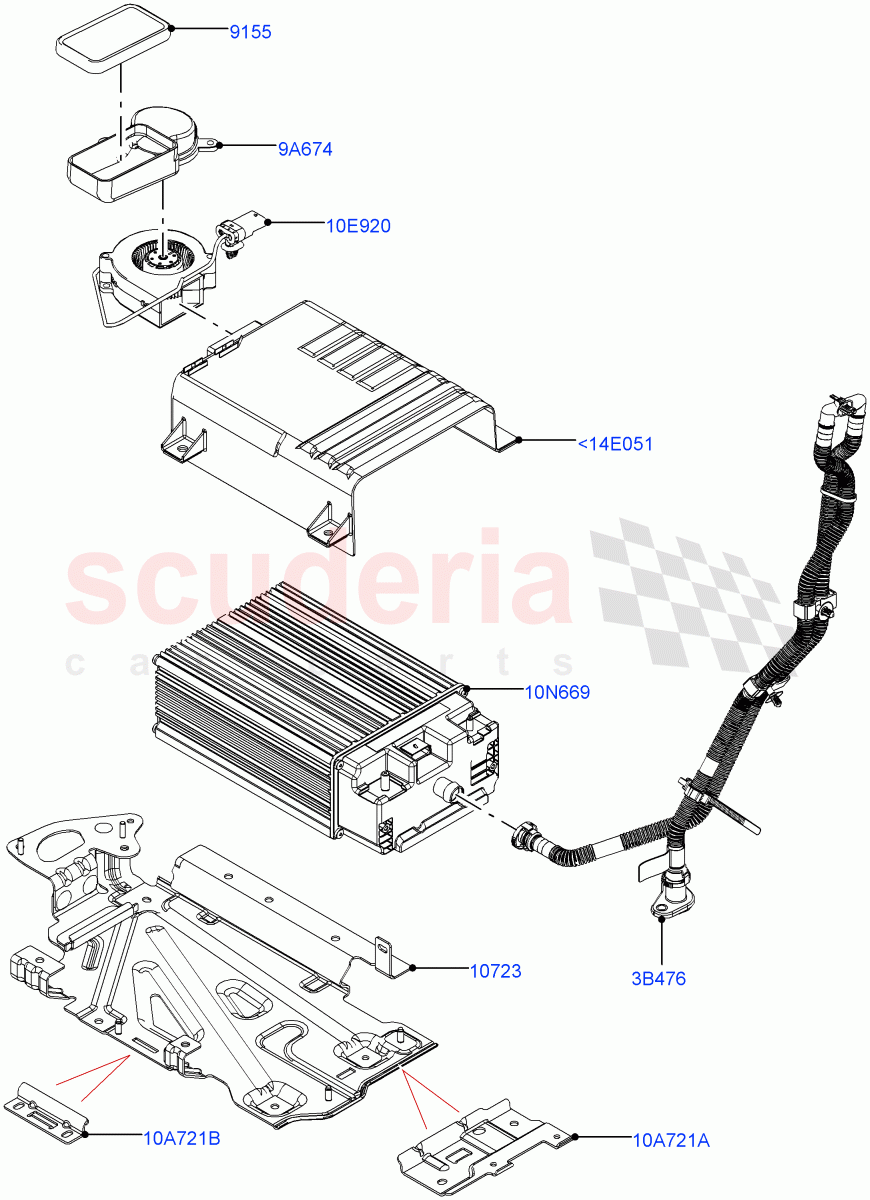 Hybrid Electrical Modules(MHEV Battery, Duct, Fan, Nitra Plant Build)(Electric Engine Battery-MHEV)((V)FROMM2000001) of Land Rover Land Rover Discovery 5 (2017+) [3.0 I6 Turbo Diesel AJ20D6]