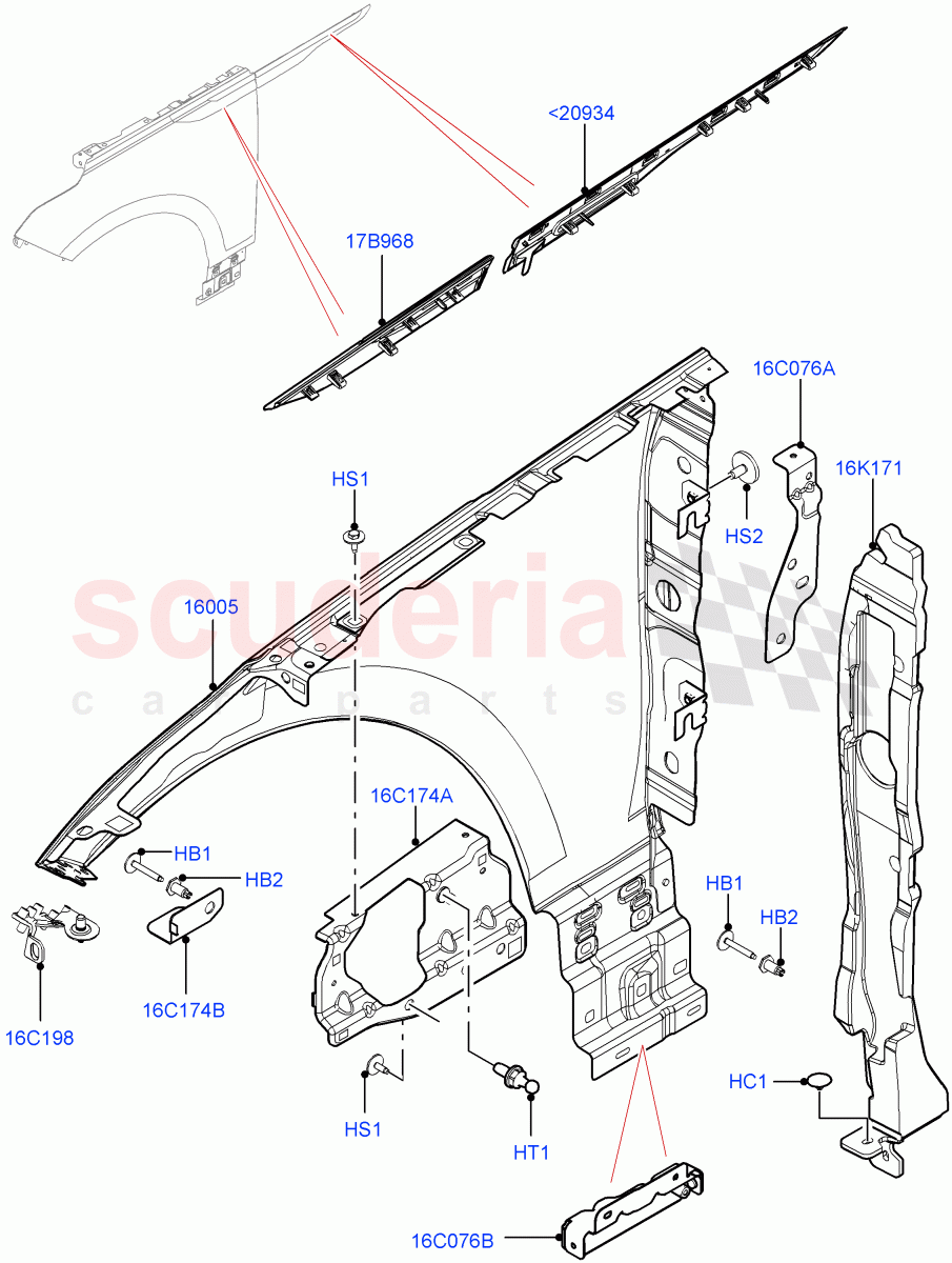 Dash Panel And Front Fenders of Land Rover Land Rover Range Rover Velar (2017+) [3.0 Diesel 24V DOHC TC]