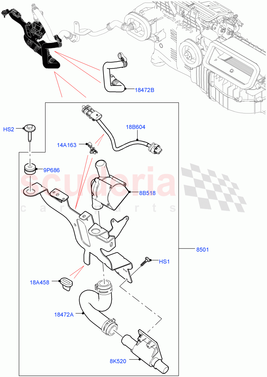 Auxiliary Circulation Coolant Pump(3.0 V6 D Gen2 Mono Turbo,Electric Auxiliary Coolant Pump)((V)FROMJA000001) of Land Rover Land Rover Range Rover Sport (2014+) [2.0 Turbo Petrol AJ200P]