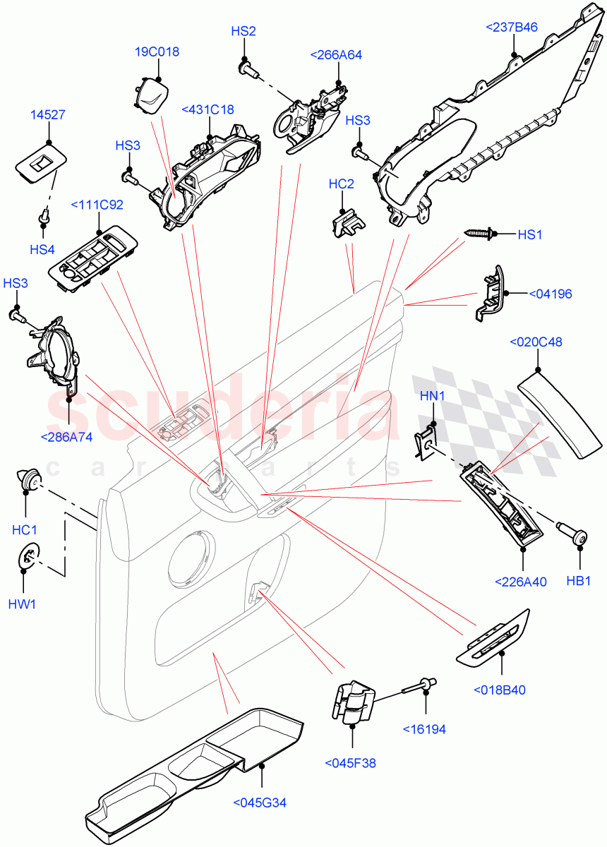 Front Door Trim Installation (Itatiaia (Brazil)) ((V) FROMLT000001) of Land Rover Land Rover Discovery Sport (2015+) [2.2 Single Turbo Diesel]