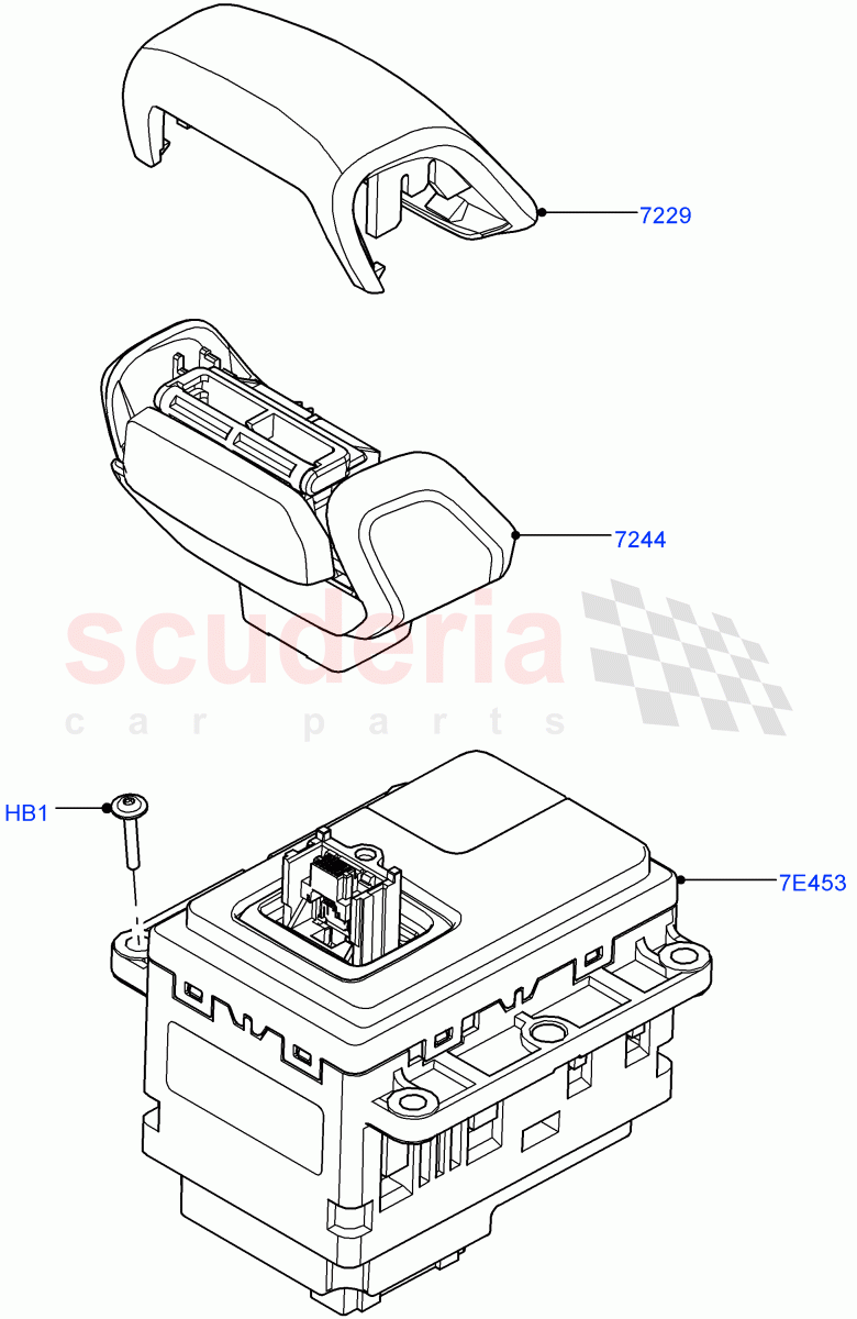 Gear Change-Automatic Transmission(Gear Shift Module)(8 Speed Auto Trans ZF 8HP76)((V)FROMMA000001) of Land Rover Land Rover Range Rover Velar (2017+) [2.0 Turbo Diesel AJ21D4]