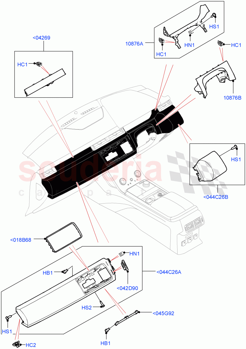 Instrument Panel(External Components, Centre) of Land Rover Land Rover Range Rover Velar (2017+) [5.0 OHC SGDI SC V8 Petrol]