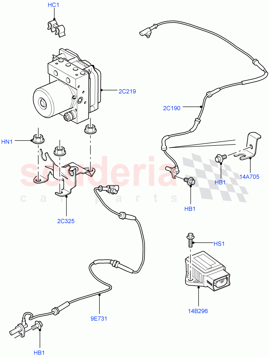 Anti-Lock Braking System((V)FROMAA000001) of Land Rover Land Rover Discovery 4 (2010-2016) [3.0 Diesel 24V DOHC TC]