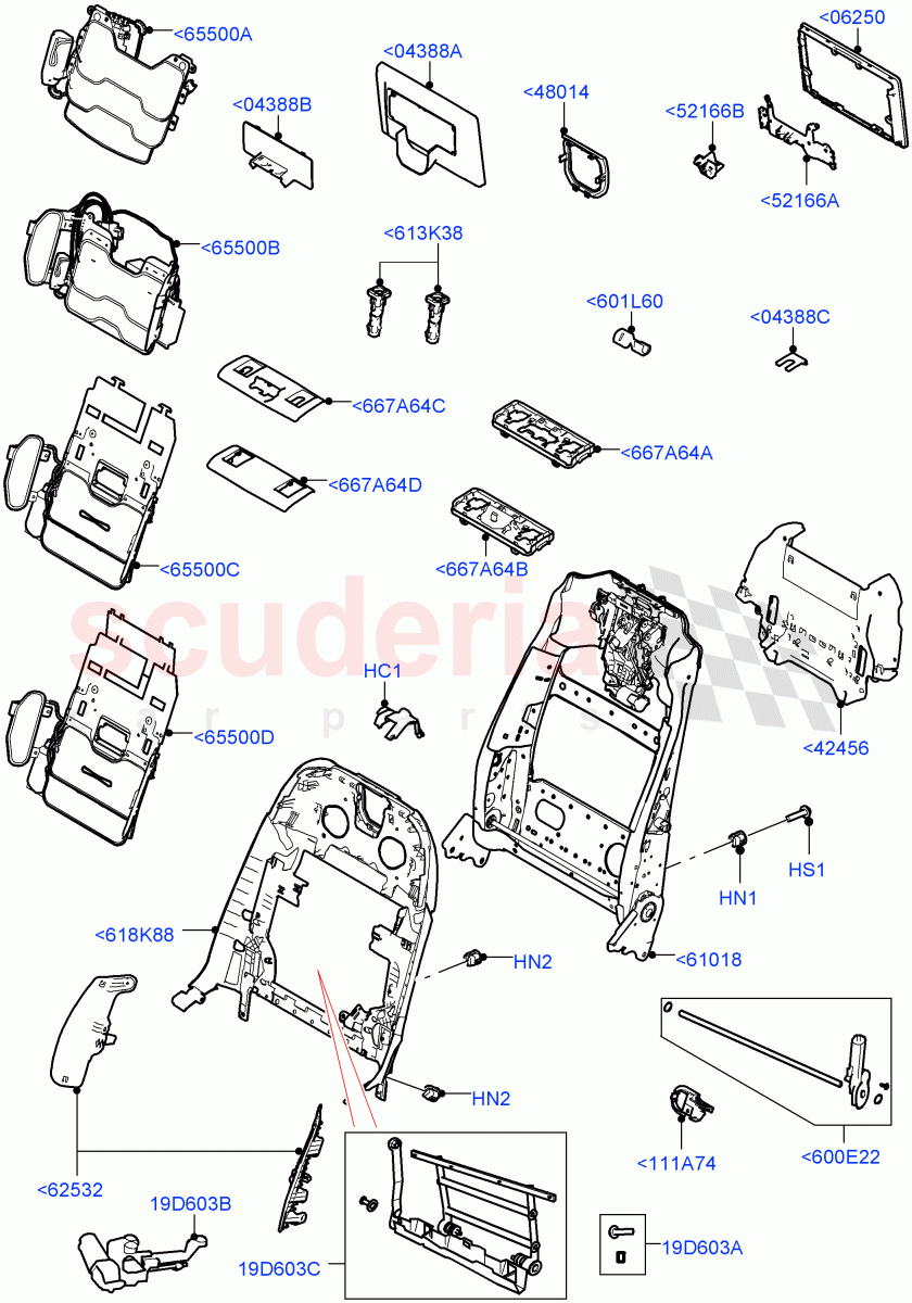 Front Seat Back((V)FROMJA000001) of Land Rover Land Rover Range Rover (2012-2021) [3.0 I6 Turbo Petrol AJ20P6]