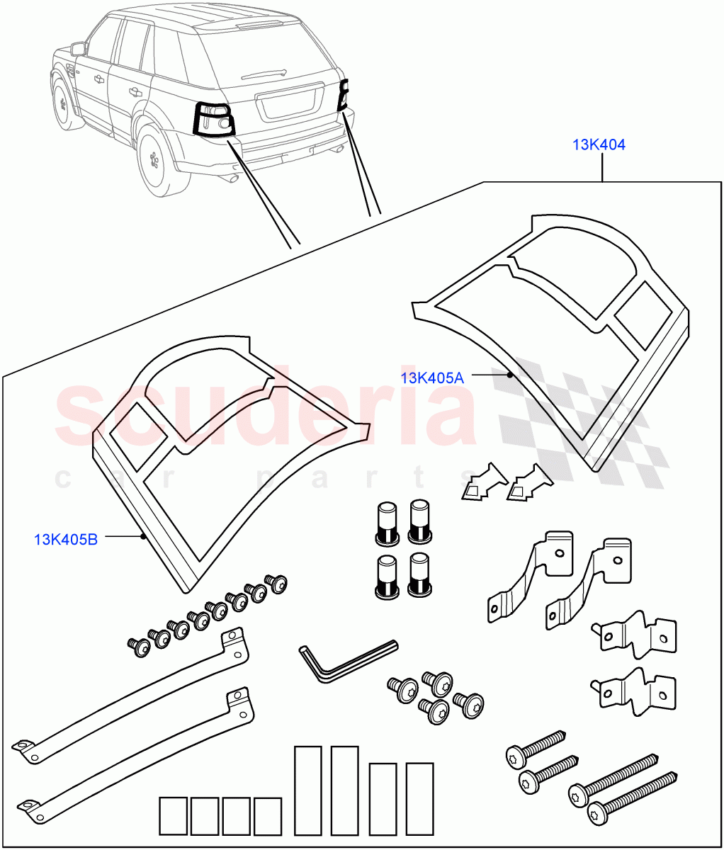 Body Dress Up Kits - Rear(Accessory)((V)FROMAA000001) of Land Rover Land Rover Range Rover Sport (2010-2013) [5.0 OHC SGDI SC V8 Petrol]