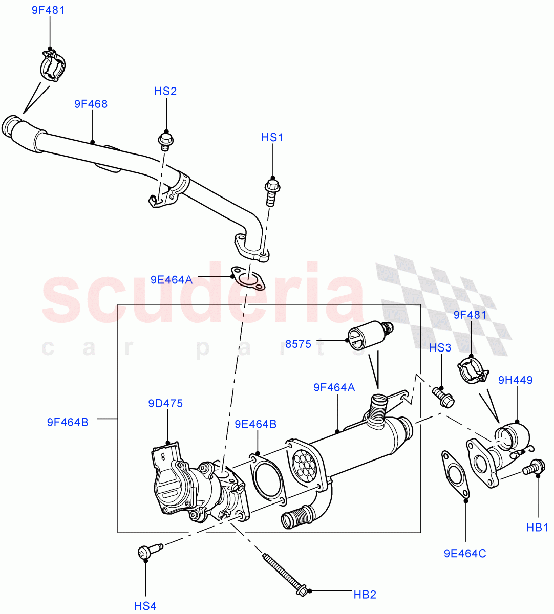 Exhaust Gas Recirculation(Lion Diesel 2.7 V6 (140KW))((V)TO9A999999) of Land Rover Land Rover Range Rover Sport (2005-2009) [2.7 Diesel V6]