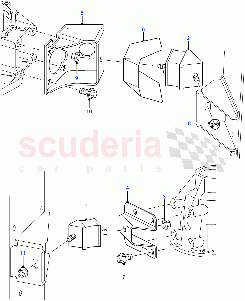 Transmission Mounting((V)FROM7A000001) of Land Rover Land Rover Defender (2007-2016)