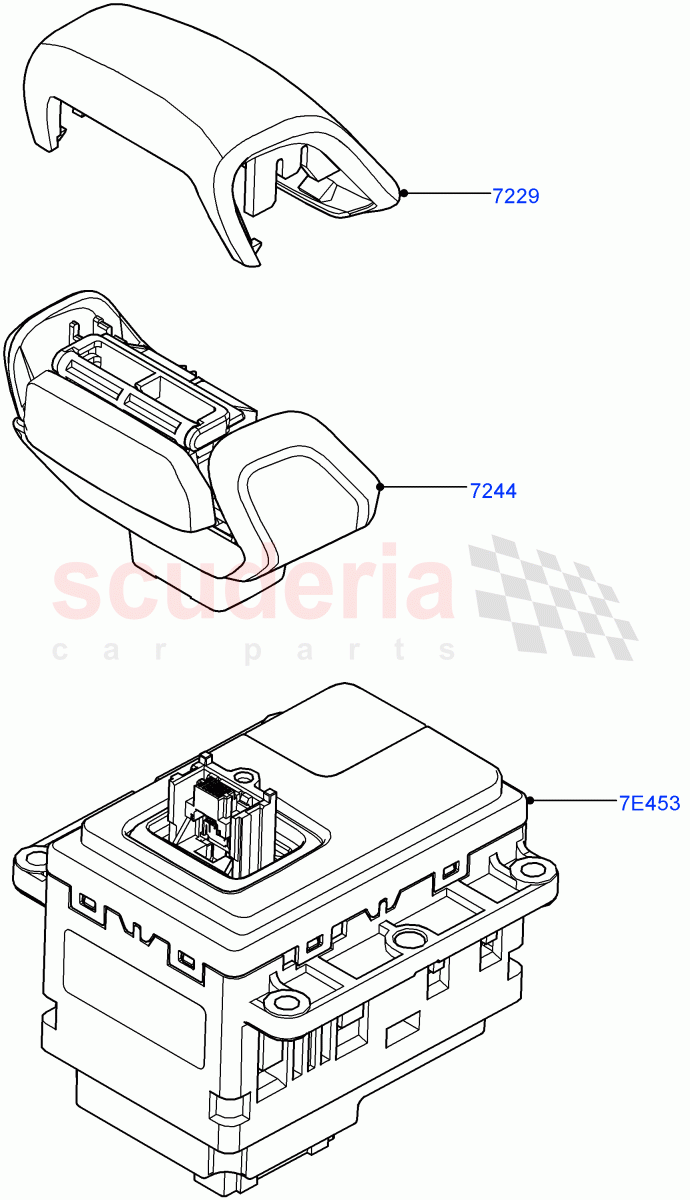 Gear Change-Automatic Transmission(Gear Shift Module)(2.0L AJ21D4 Diesel Mid,8 Speed Automatic Trans 8HP51)((V)FROMMA000001) of Land Rover Land Rover Range Rover Velar (2017+) [3.0 Diesel 24V DOHC TC]