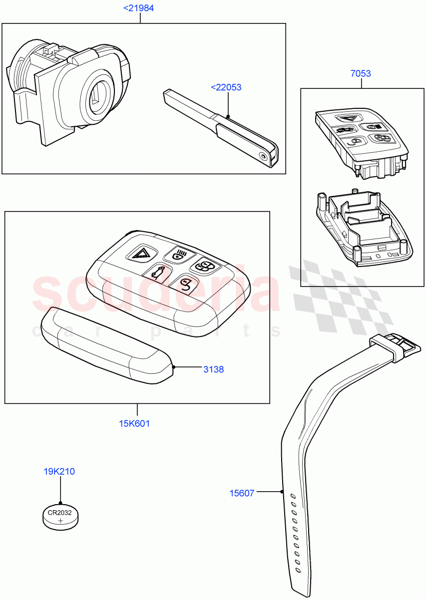 Vehicle Lock Sets And Repair Kits(Solihull Plant Build)((V)FROMHA000001) of Land Rover Land Rover Discovery 5 (2017+) [2.0 Turbo Petrol AJ200P]