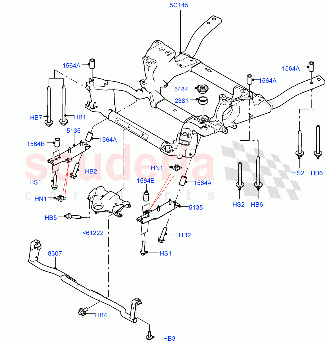 Front Cross Member & Stabilizer Bar of Land Rover Land Rover Range Rover Sport (2014+) [2.0 Turbo Diesel]