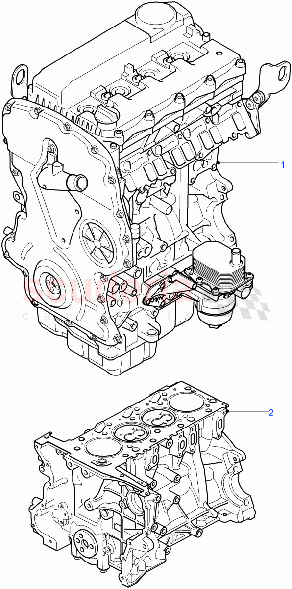 Service Engine(2.2L 16V TC I4 DSL 122PS PUMA)((V)FROMCA000001) of Land Rover Land Rover Defender (2007-2016)