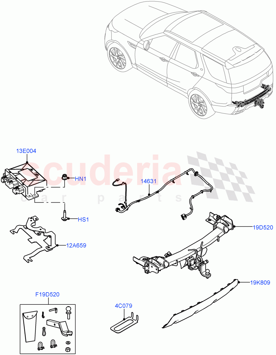 Towing Equipment(AUS/NZ Tow Bar)((+)"AUS/NZ") of Land Rover Land Rover Discovery 5 (2017+) [2.0 Turbo Diesel]