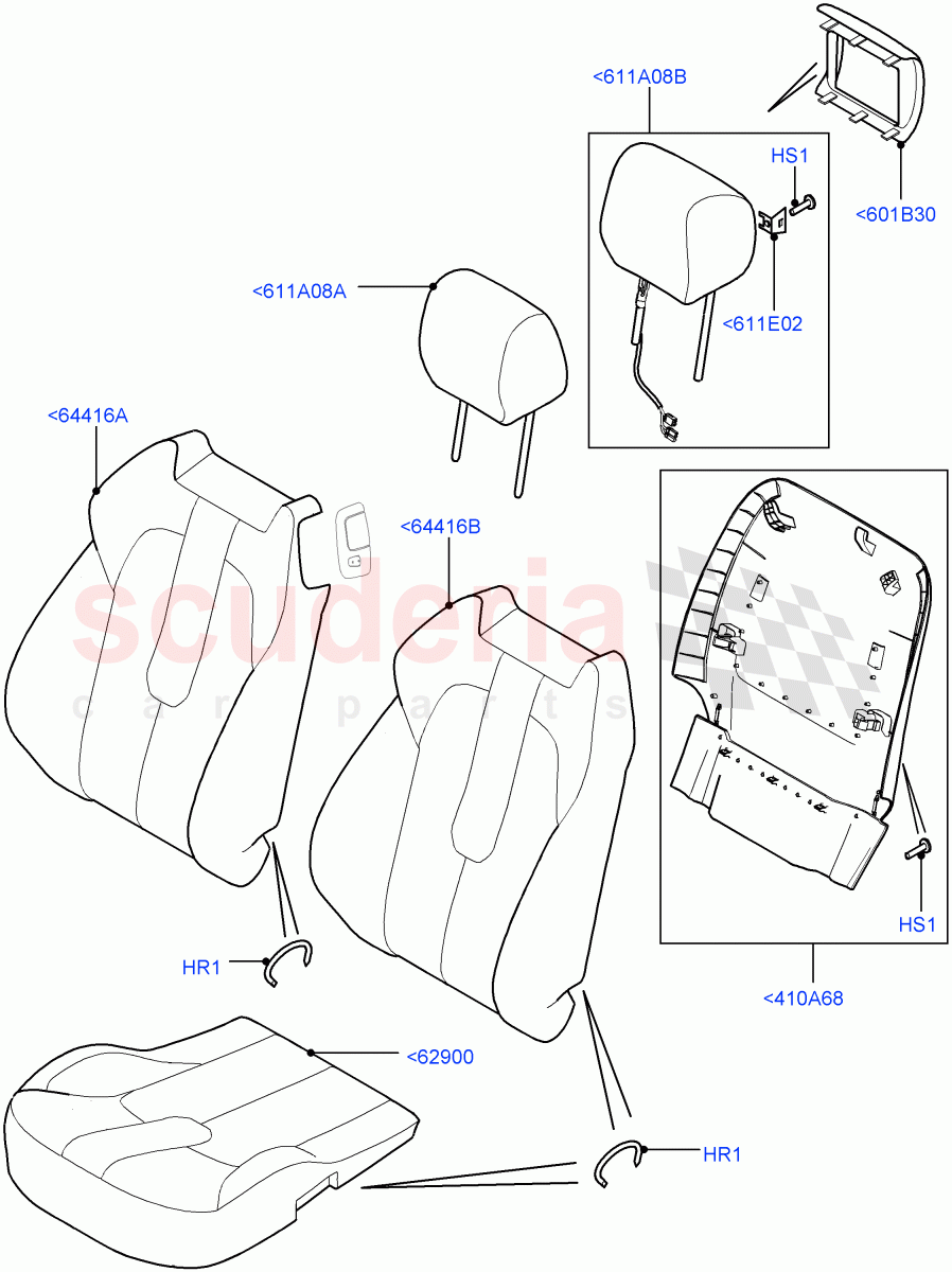 Front Seat Covers(Taurus Leather,Halewood (UK),Seat - Standard) of Land Rover Land Rover Range Rover Evoque (2012-2018) [2.0 Turbo Petrol AJ200P]