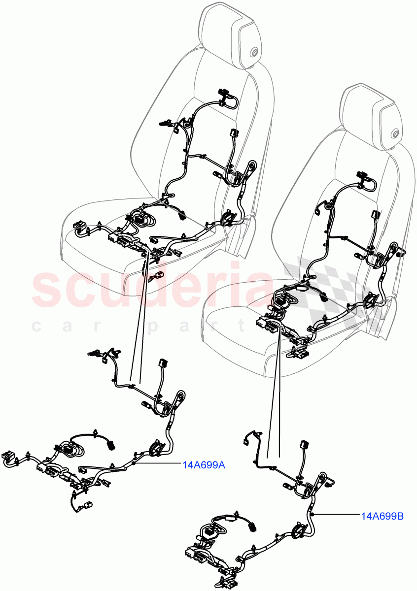 Wiring - Seats(Front Seats)(Itatiaia (Brazil))((V)FROMGT000001) of Land Rover Land Rover Discovery Sport (2015+) [1.5 I3 Turbo Petrol AJ20P3]