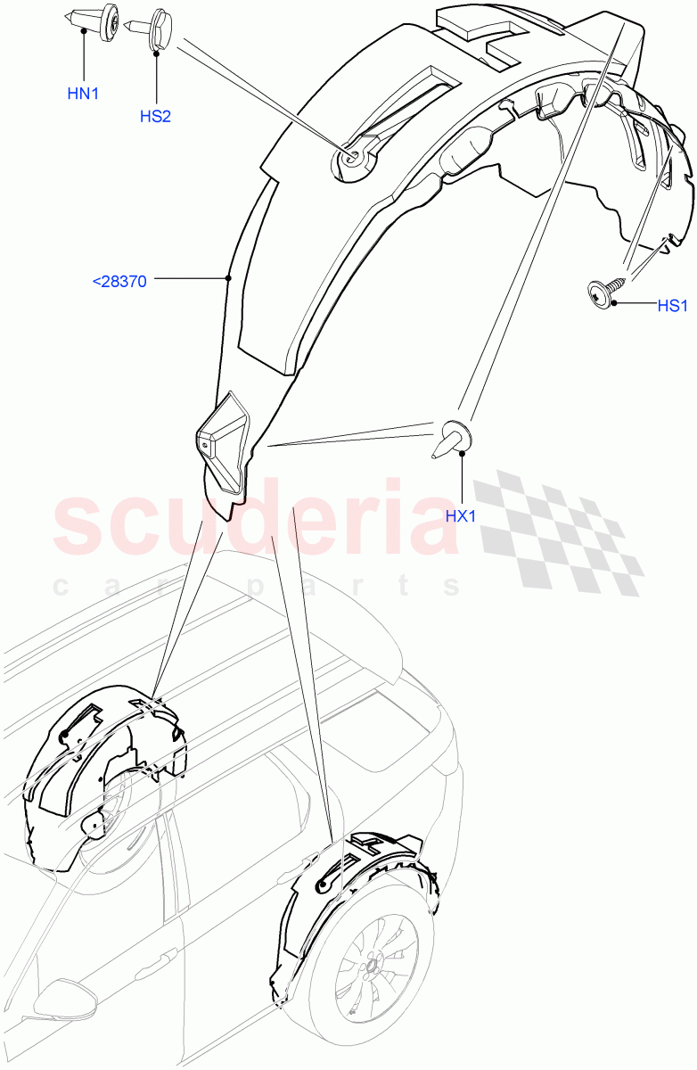 Side Panels - Inner(Wheelhouse)(Changsu (China))((V)FROMFG000001) of Land Rover Land Rover Discovery Sport (2015+) [2.0 Turbo Diesel AJ21D4]