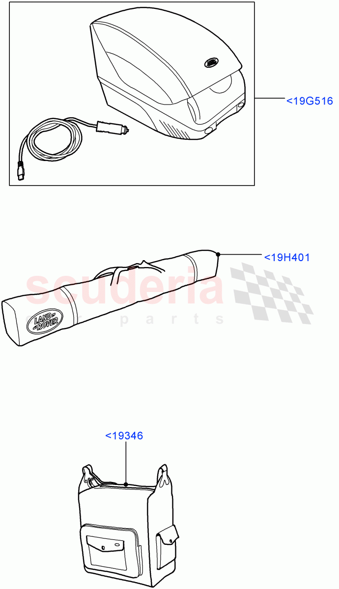 Touring Accessories (Accessory) (Itatiaia (Brazil)) of Land Rover Land Rover Range Rover Evoque (2019+) [2.0 Turbo Petrol AJ200P]