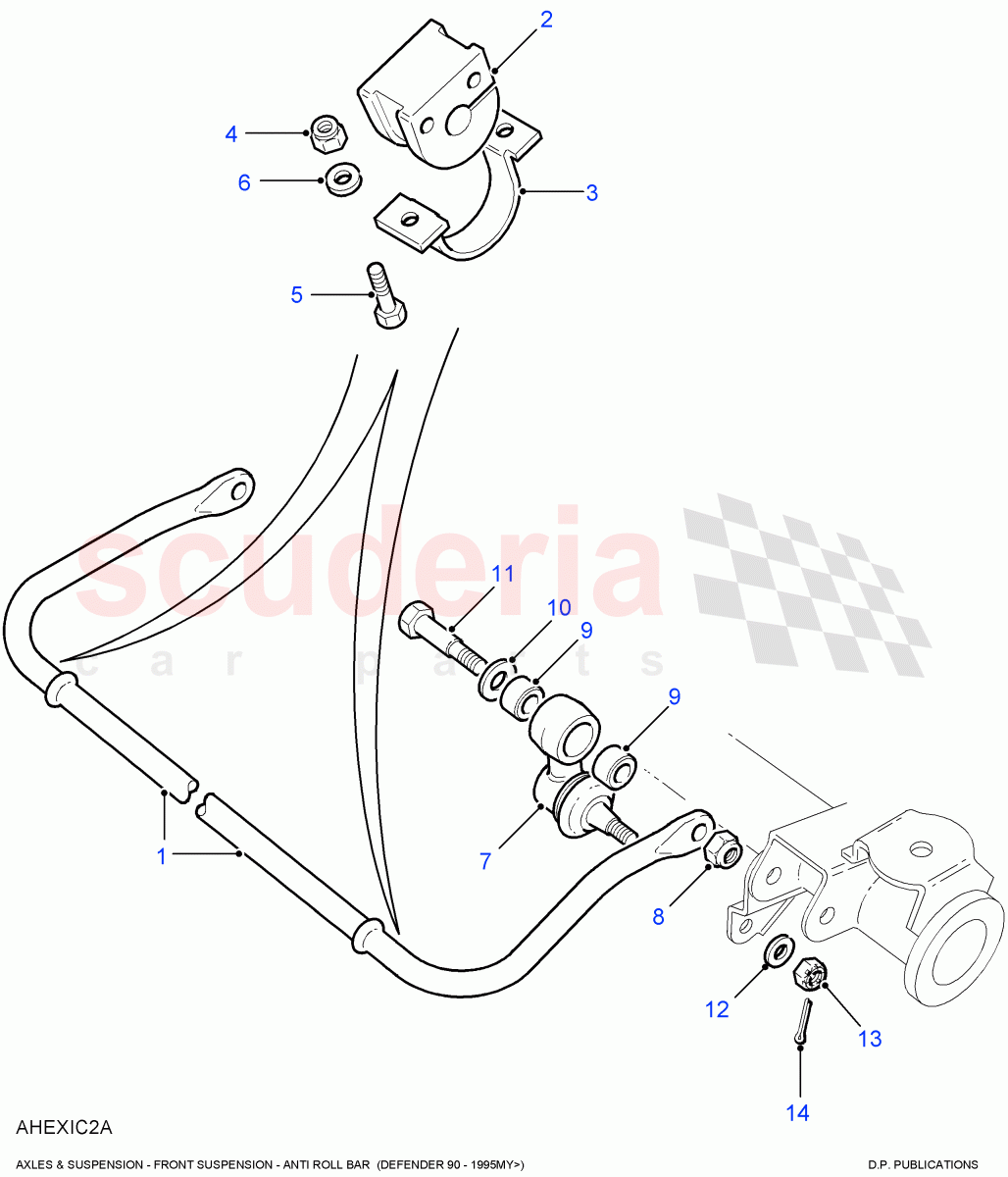 Anti Roll Bar((V)FROM7A000001) of Land Rover Land Rover Defender (2007-2016)