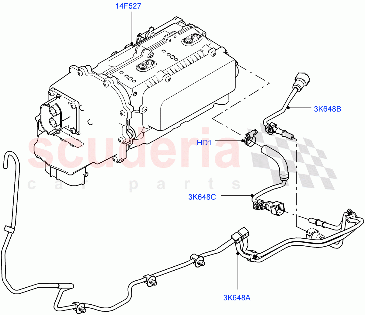 Hybrid Electrical Modules(Inverter)(3.0 V6 D Gen2 Twin Turbo,8 Speed Auto Trans ZF 8HP70 HEV 4WD,3.0 V6 D Gen2 Mono Turbo,3.0 V6 Diesel Electric Hybrid Eng)((V)FROMEA000001) of Land Rover Land Rover Range Rover (2012-2021) [5.0 OHC SGDI NA V8 Petrol]