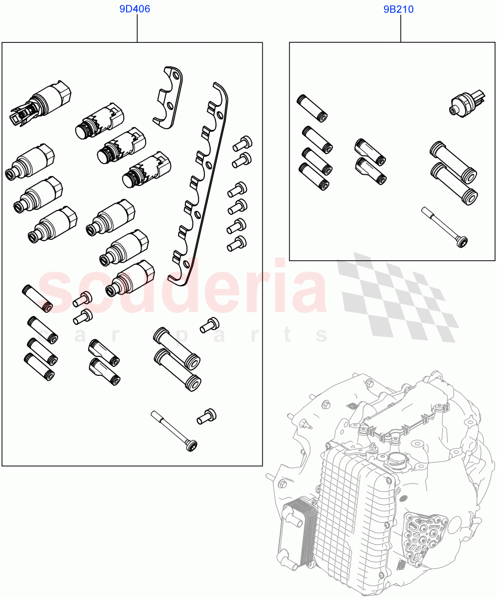 Valve Body - Main Control & Servo's(Solenoid Kit)(9 Speed Auto AWD,Halewood (UK))((V)FROMEH000001) of Land Rover Land Rover Discovery Sport (2015+) [2.0 Turbo Diesel AJ21D4]