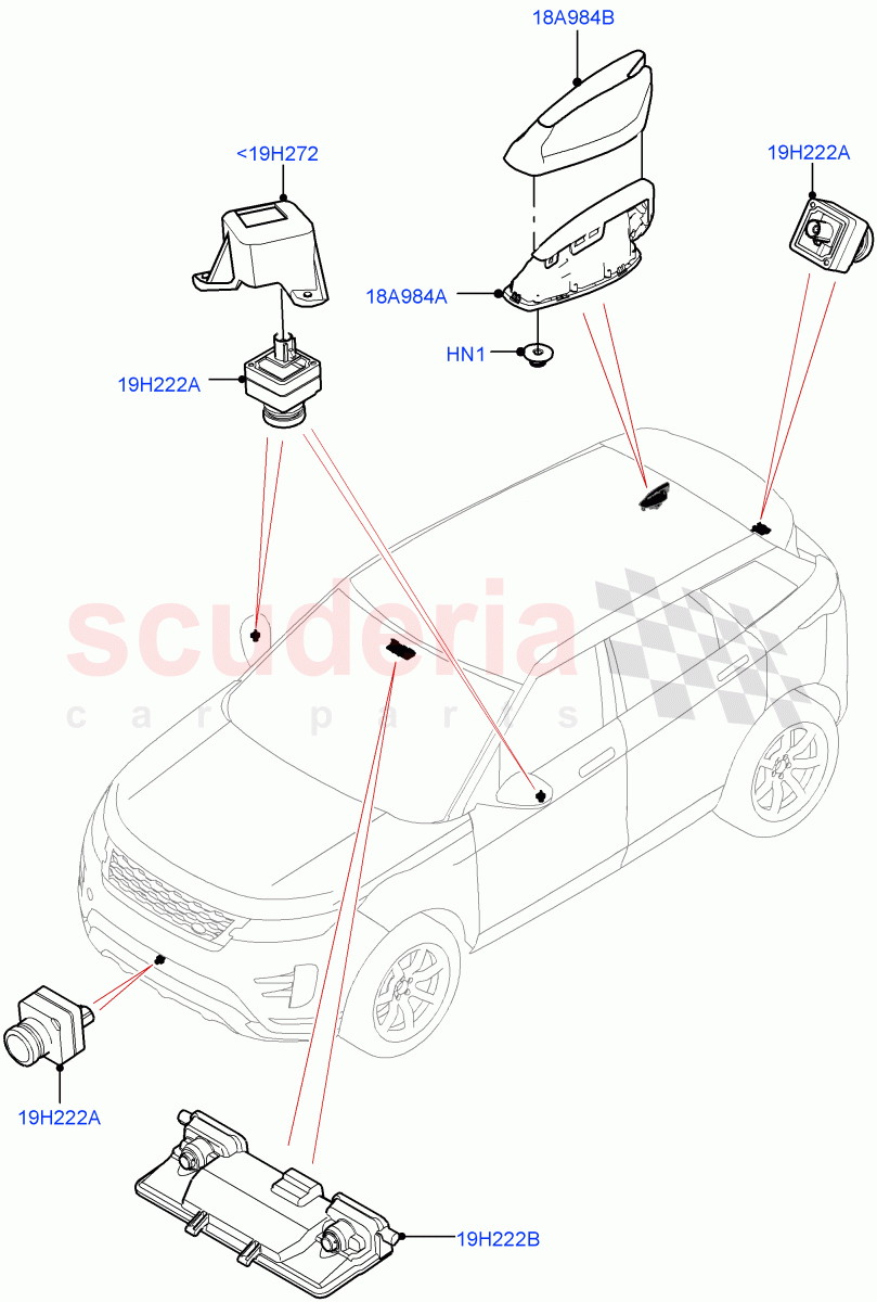 Camera Equipment (Halewood (UK)) ((V) FROMMH000001) of Land Rover Land Rover Range Rover Evoque (2019+) [2.0 Turbo Diesel AJ21D4]