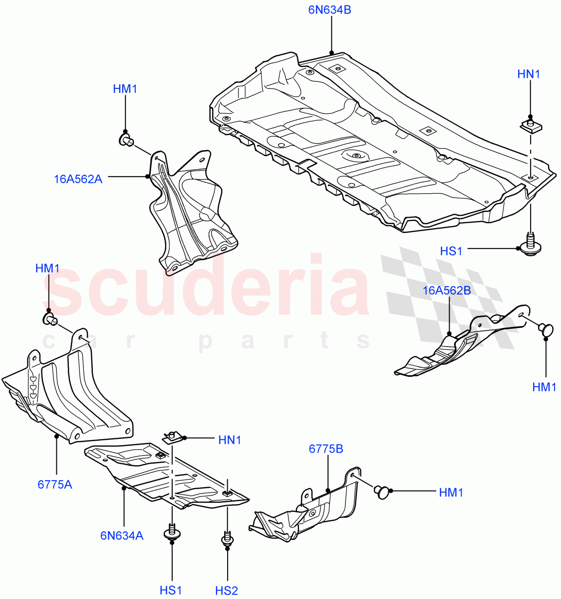 Splash And Heat Shields(Undertray)((V)FROMAA000001) of Land Rover Land Rover Range Rover Sport (2010-2013) [3.0 Diesel 24V DOHC TC]