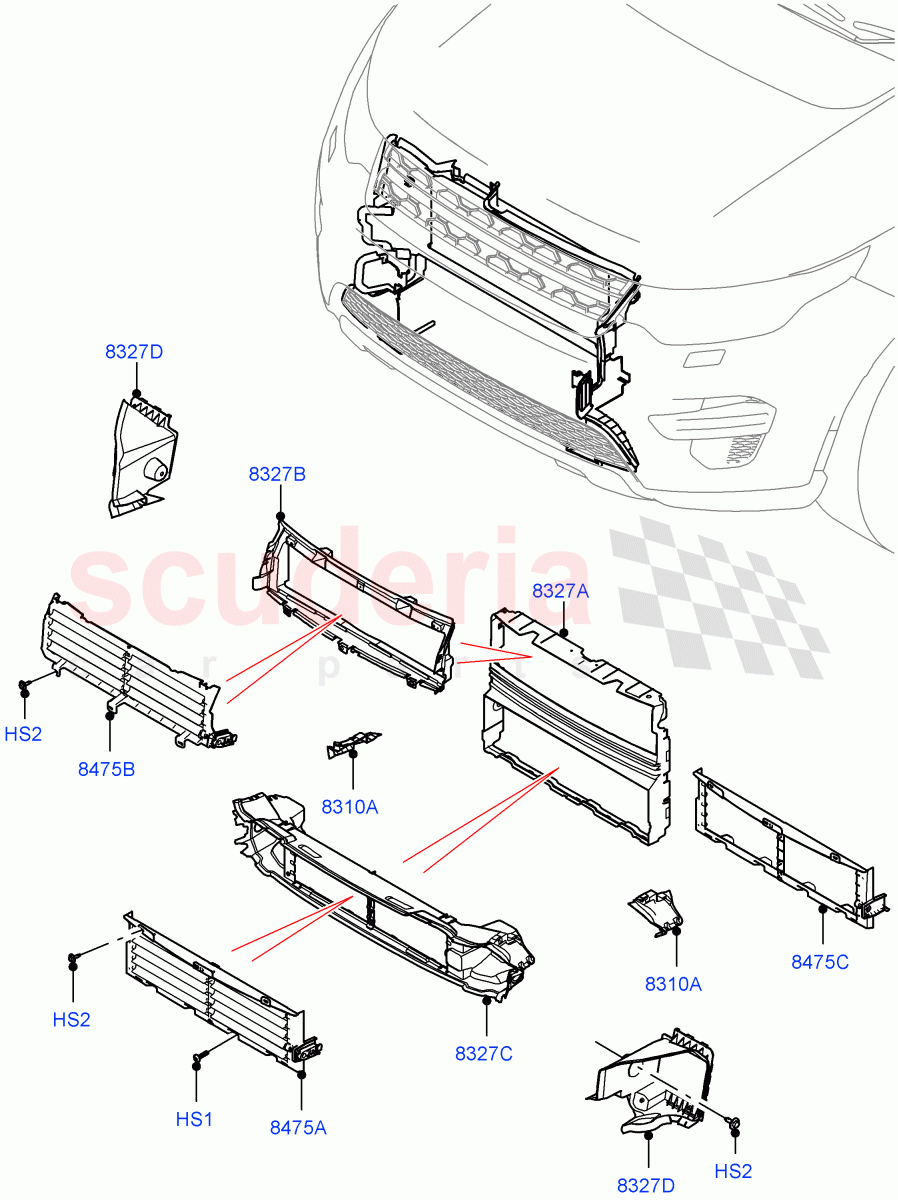 Air Deflectors(Halewood (UK))((V)FROMLH000001) of Land Rover Land Rover Discovery Sport (2015+) [2.2 Single Turbo Diesel]