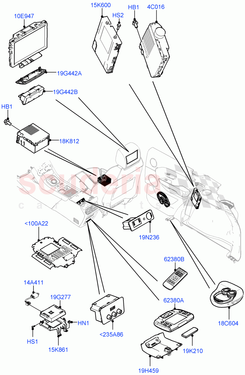 Family Entertainment System (Board Monitor) (Itatiaia (Brazil)) ((V) FROMGT000001) of Land Rover Land Rover Range Rover Evoque (2012-2018) [2.0 Turbo Petrol AJ200P]