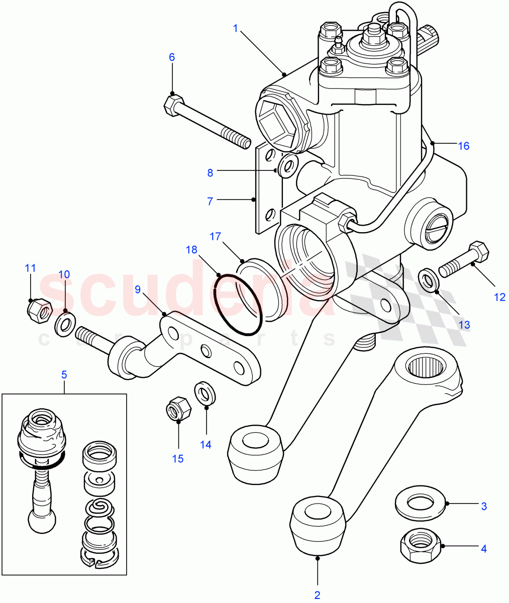 Steering Box-Power-Adwest-Lightweight(With Power Steering(Fixed Ratio))((V)FROM7A000001) of Land Rover Land Rover Defender (2007-2016)