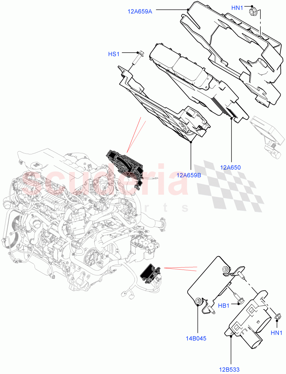 Engine Modules And Sensors(2.0L I4 DSL MID DOHC AJ200,Itatiaia (Brazil))((V)FROMGT000001) of Land Rover Land Rover Discovery Sport (2015+) [2.0 Turbo Diesel]