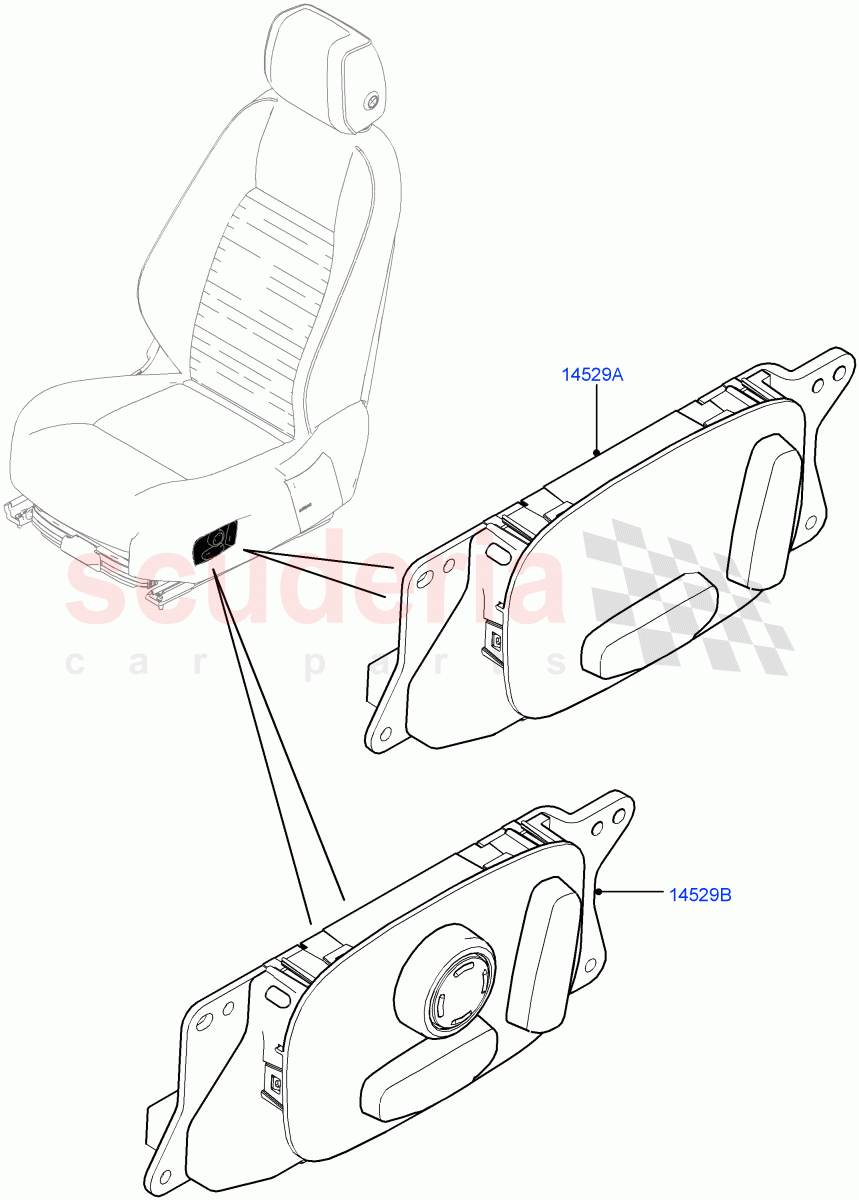 Switches(Seats)(Electric Front Seat Adj Non-Memory,Halewood (UK),Driver/Pass Elec Fr Seat Adj/Memory)((V)TOHH999999) of Land Rover Land Rover Discovery Sport (2015+) [1.5 I3 Turbo Petrol AJ20P3]