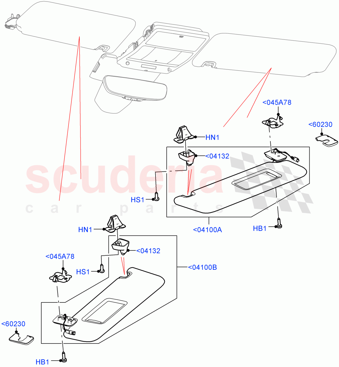 Headlining And Sun Visors(Nitra Plant Build)((V)FROMK2000001) of Land Rover Land Rover Discovery 5 (2017+) [2.0 Turbo Diesel]