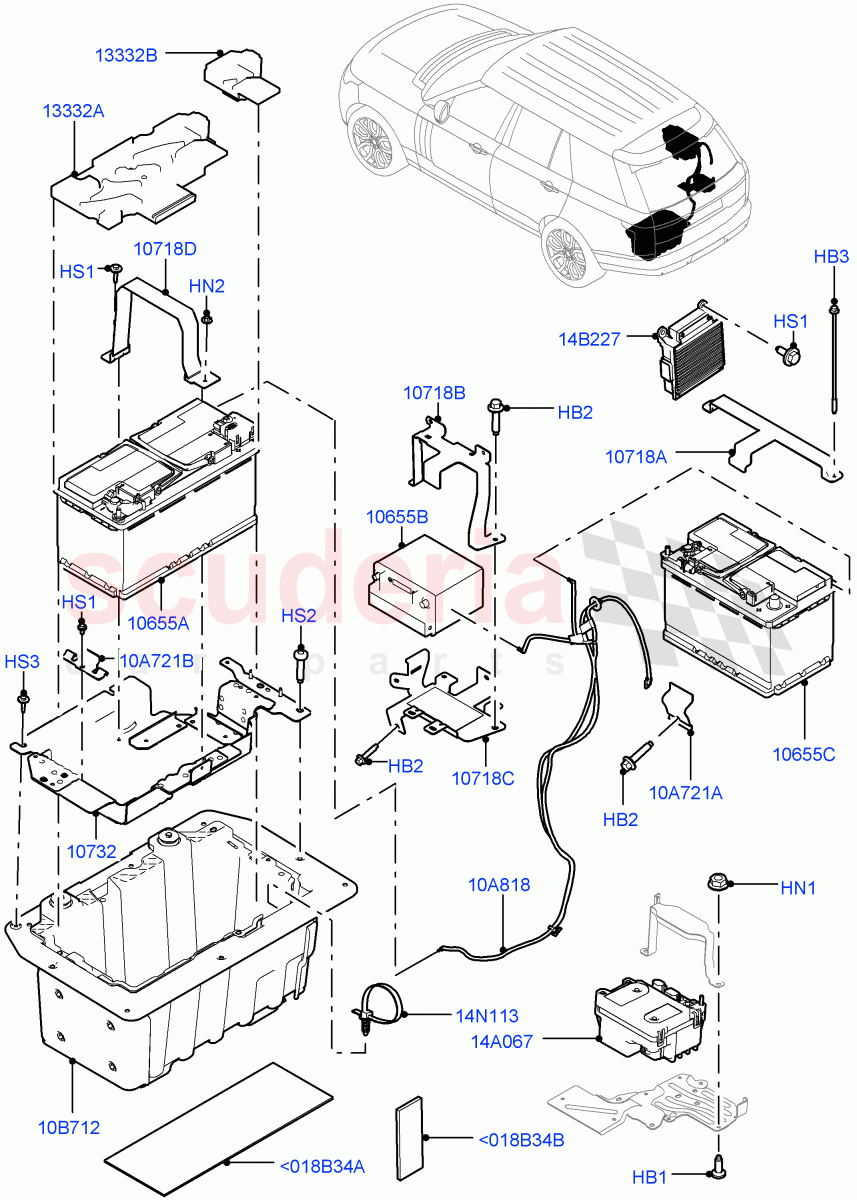 Battery And Mountings of Land Rover Land Rover Range Rover (2012-2021) [4.4 DOHC Diesel V8 DITC]