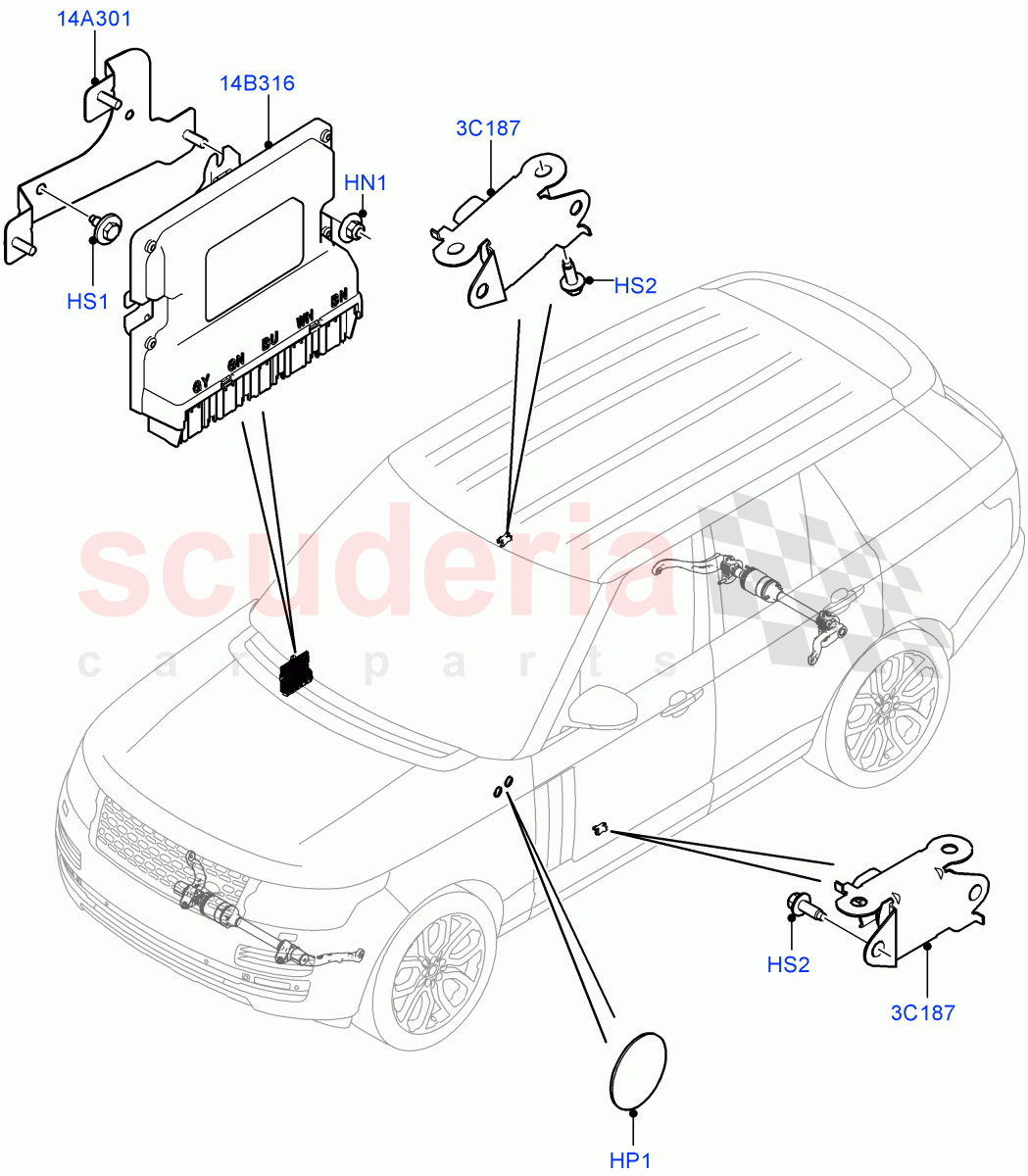 Active Anti-Roll Bar System(Controls/Electrics)(With ACE Suspension)((V)TOJA999999) of Land Rover Land Rover Range Rover (2012-2021) [3.0 DOHC GDI SC V6 Petrol]