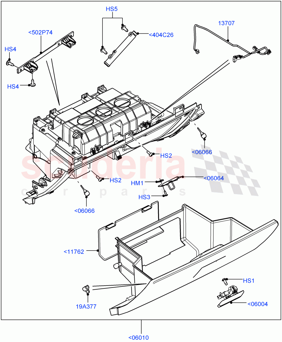 Glove Box (Itatiaia (Brazil)) ((V) FROMGT000001) of Land Rover Land Rover Range Rover Evoque (2012-2018) [2.2 Single Turbo Diesel]