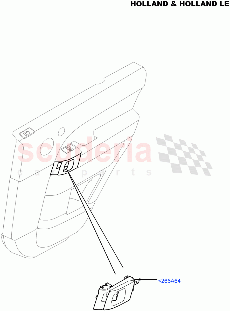 Rear Door Trim Installation(Holland & Holland LE)(Console Deployable Tables)((V)FROMFA000001) of Land Rover Land Rover Range Rover (2012-2021) [3.0 I6 Turbo Diesel AJ20D6]