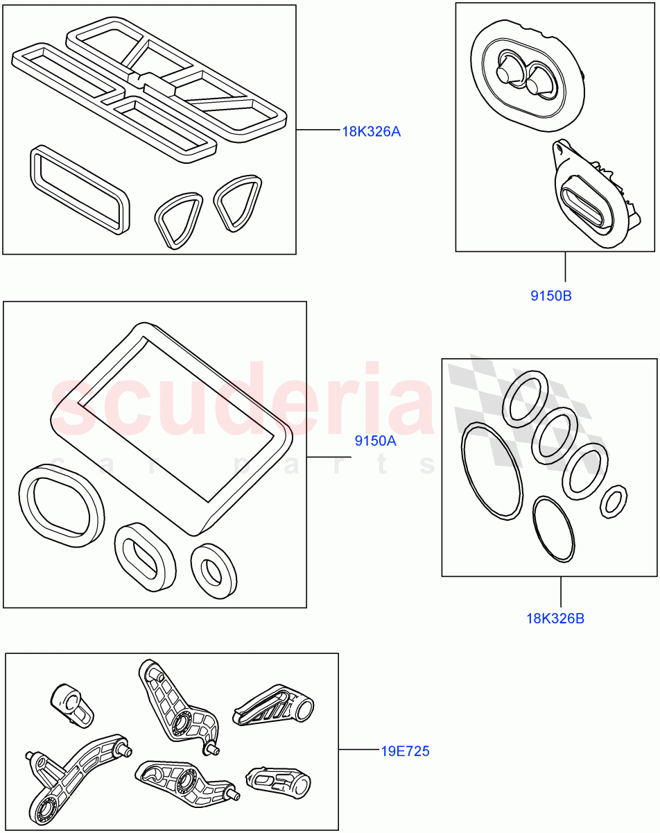 Heater/Air Cond.External Components(Service Kit, Main Unit) of Land Rover Land Rover Range Rover Velar (2017+) [5.0 OHC SGDI SC V8 Petrol]