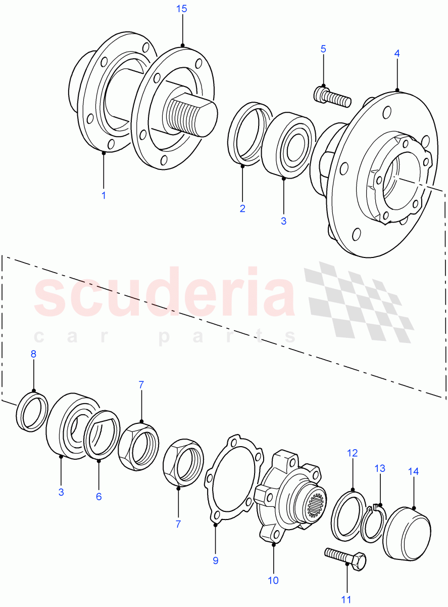 Front Axle Hub((V)FROM7A000001) of Land Rover Land Rover Defender (2007-2016)