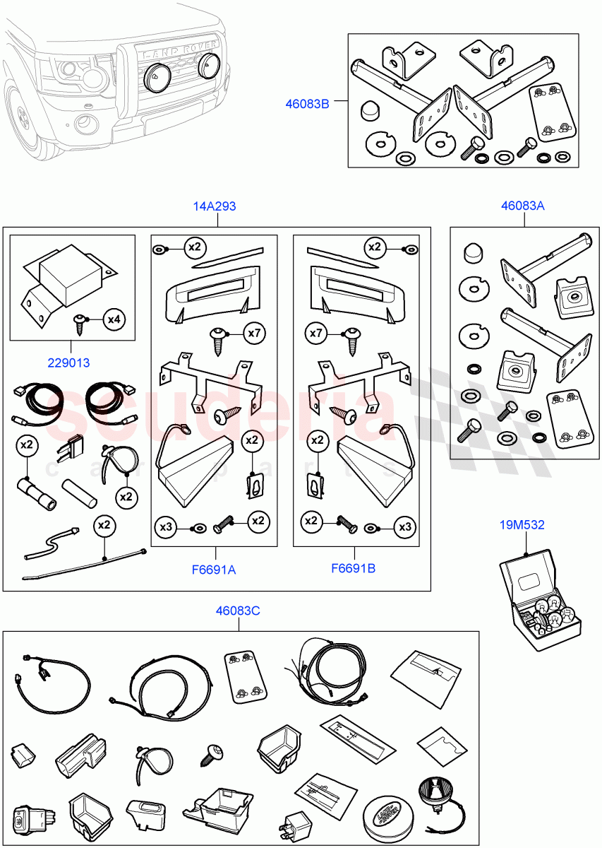 Accessory - Electrical Kit(Accessory, Front, Lighting)((V)FROMAA000001) of Land Rover Land Rover Discovery 4 (2010-2016) [2.7 Diesel V6]