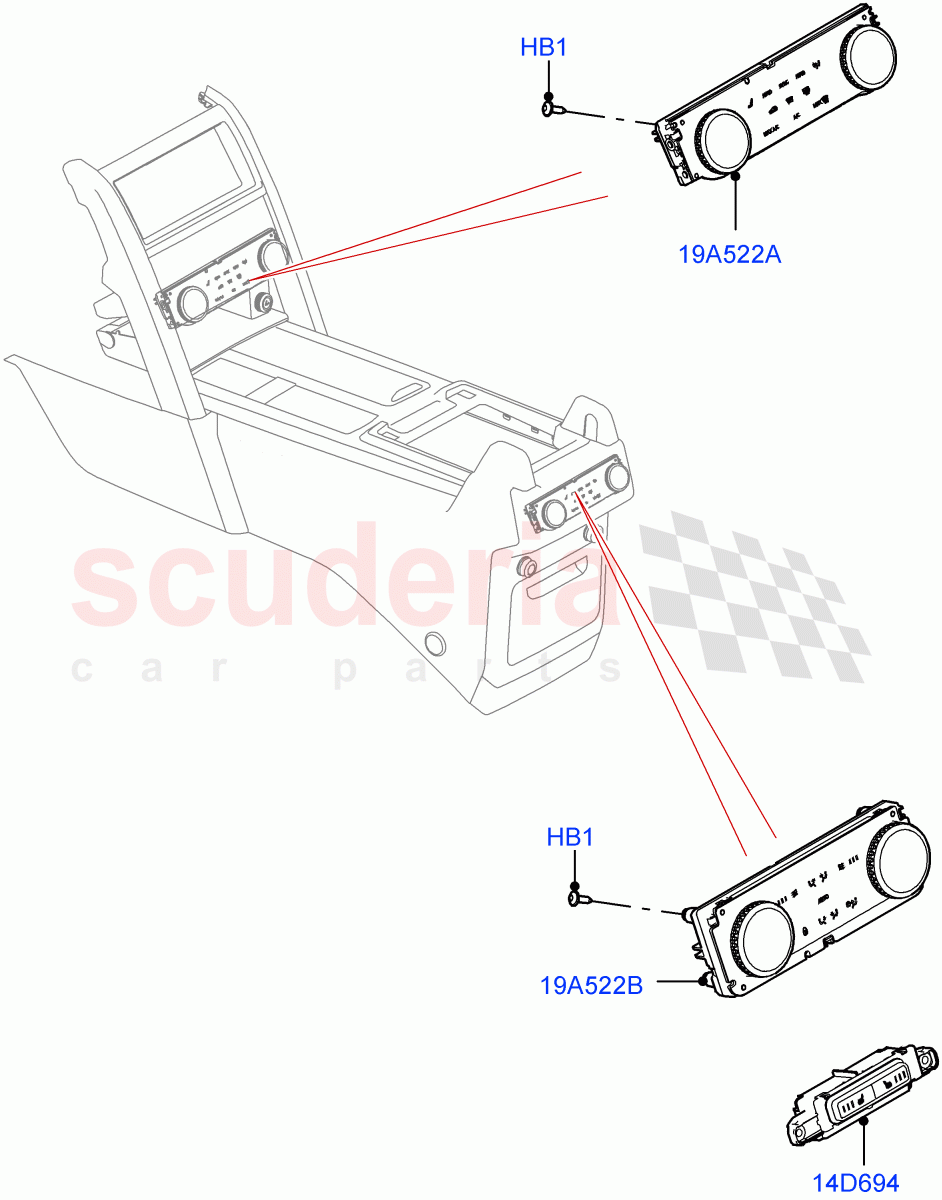 Heater & Air Conditioning Controls(Nitra Plant Build)((V)FROMM2000001) of Land Rover Land Rover Discovery 5 (2017+) [3.0 Diesel 24V DOHC TC]