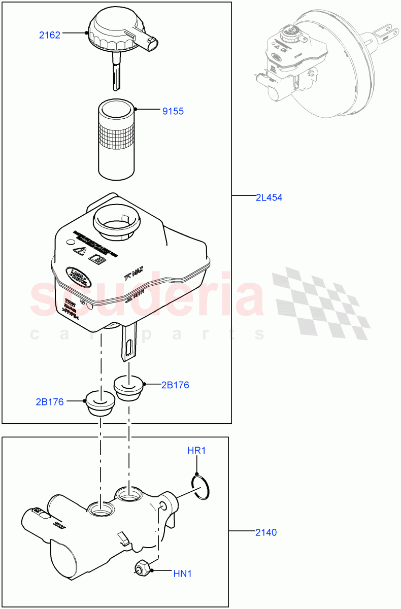 Master Cylinder - Brake System of Land Rover Land Rover Range Rover (2012-2021) [2.0 Turbo Petrol AJ200P]