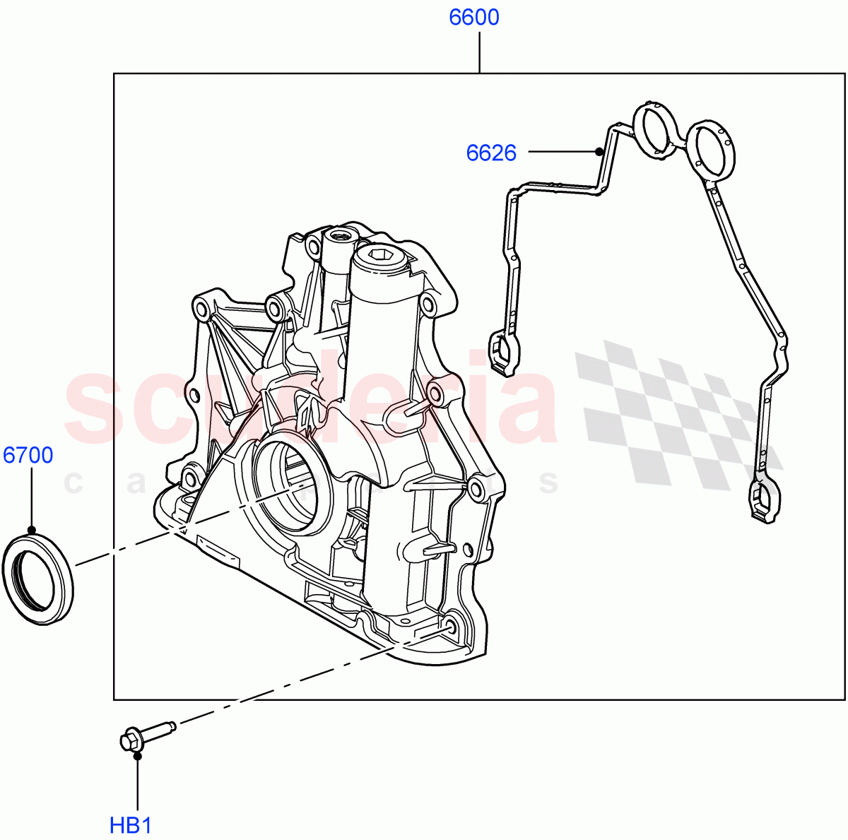 Oil Pump(3.6L V8 32V DOHC EFi Diesel Lion)((V)FROMAA000001) of Land Rover Land Rover Range Rover (2010-2012) [3.6 V8 32V DOHC EFI Diesel]