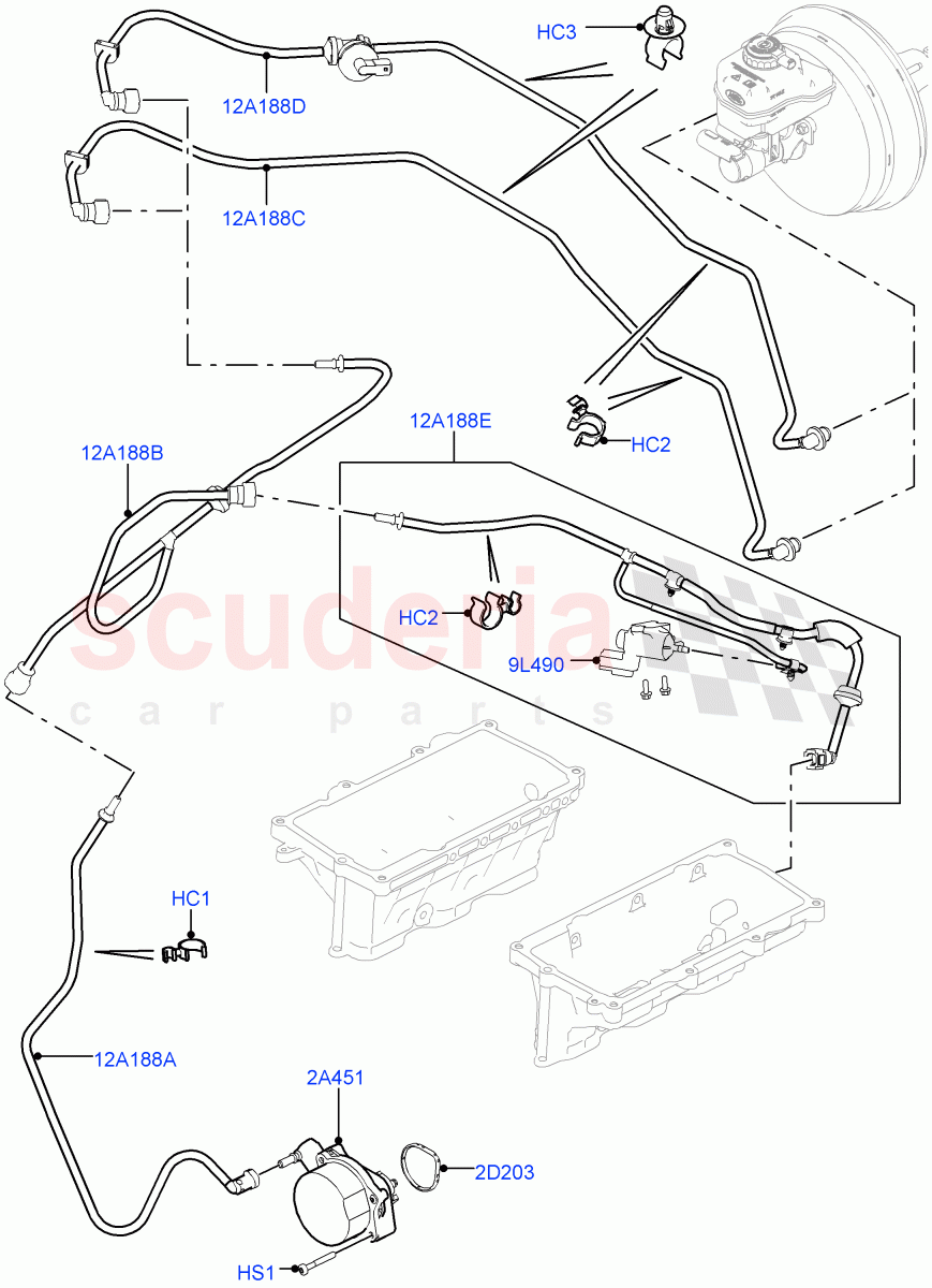 Vacuum Control And Air Injection(3.0L DOHC GDI SC V6 PETROL,LHD)((V)TOGA999999) of Land Rover Land Rover Range Rover (2012-2021) [3.0 DOHC GDI SC V6 Petrol]