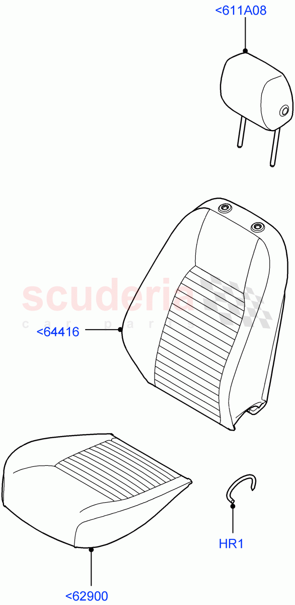 Front Seat Covers(Luxtec Seats,Changsu (China)) of Land Rover Land Rover Discovery Sport (2015+) [1.5 I3 Turbo Petrol AJ20P3]